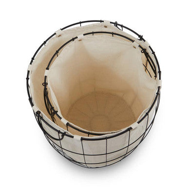 Set of Two Matte Black Laundry Baskets | Harga
