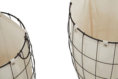 Set of Two Matte Black Laundry Baskets | Harga