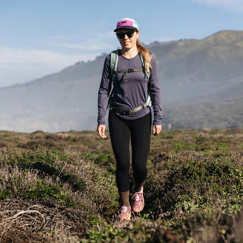 Ladies Micro Crew Cushioned Midweight Hiking Merino Wool Socks