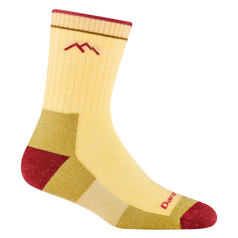 Ladies Micro Crew Cushioned Midweight Hiking Merino Wool Socks