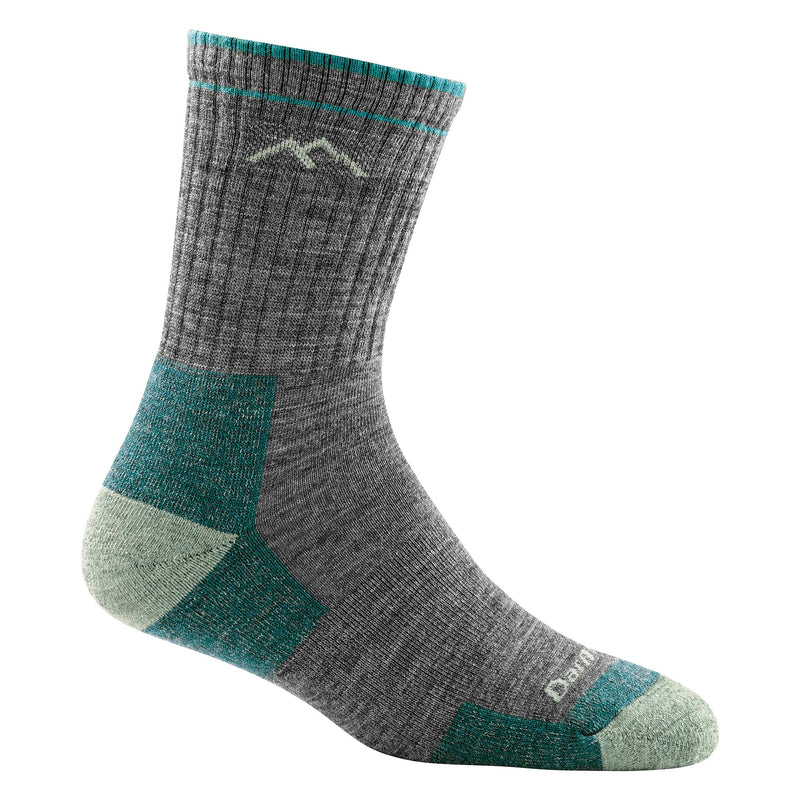 Ladies Micro Crew Cushioned Midweight Hiking Merino Wool Socks