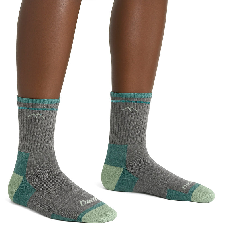 Ladies Micro Crew Cushioned Midweight Hiking Merino Wool Socks