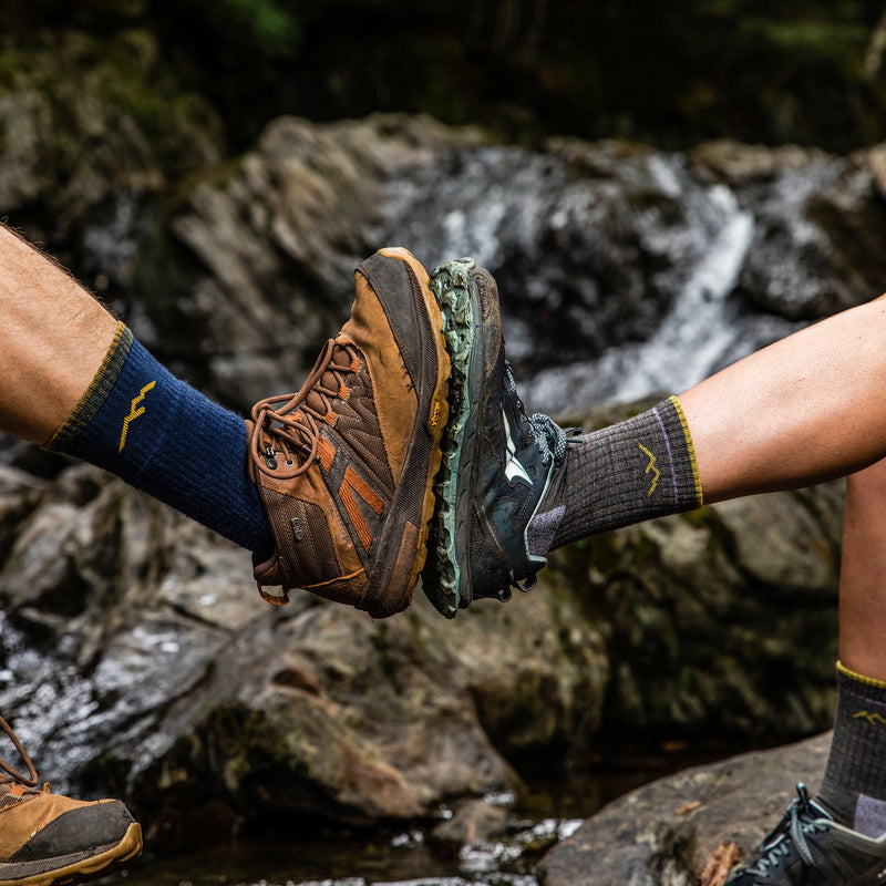 Ladies Micro Crew Cushioned Midweight Hiking Merino Wool Socks