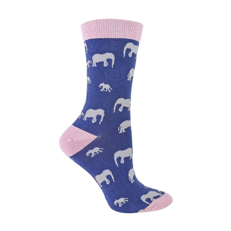 1 Pack Ladies Novelty Elephant Bamboo Socks