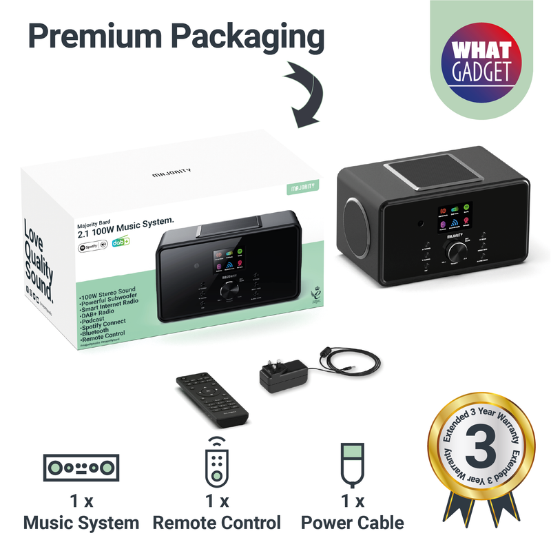 MAJORITY BARD MUSIC SYSTEM BLACK