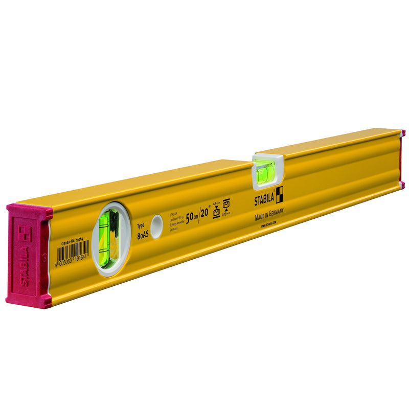 Stabila Spirit Level 80 AS With Two Fluorescent Vials For Precise Readability For Pros