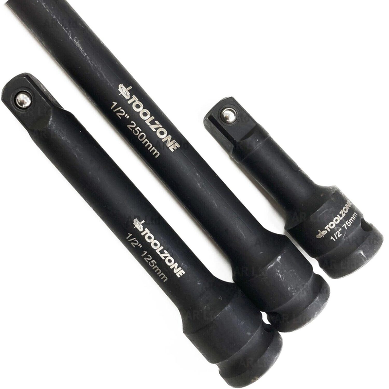 3pc 1/2" impact extension bar set Chrome Vanadium Impact Socket Tool Deep Reach