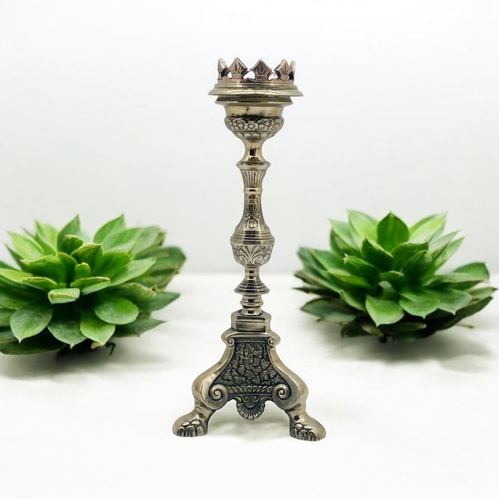 45CM ALUMINIUM GOTHIC CANDLE HOLDER