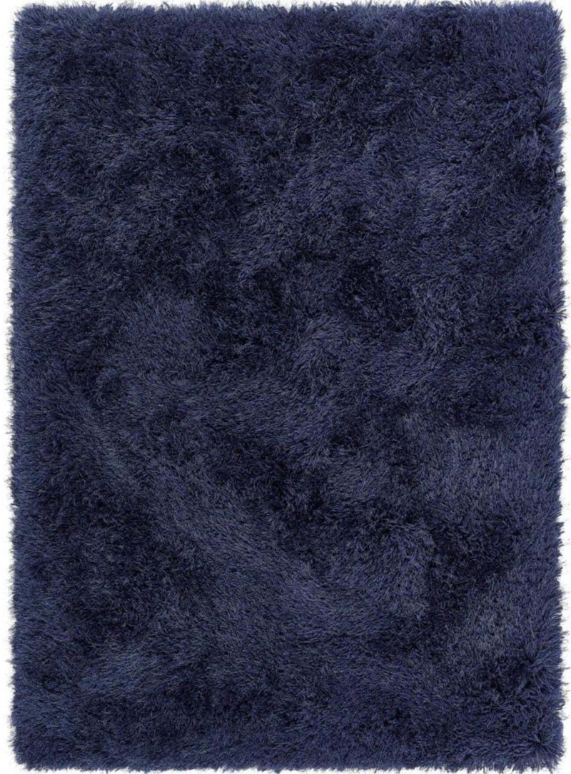 Extravagance Navy Shaggy Rug