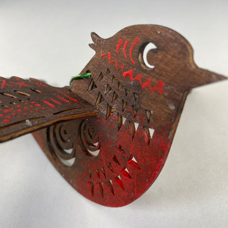 Christmas Bird Bauble - Handmade Ornament