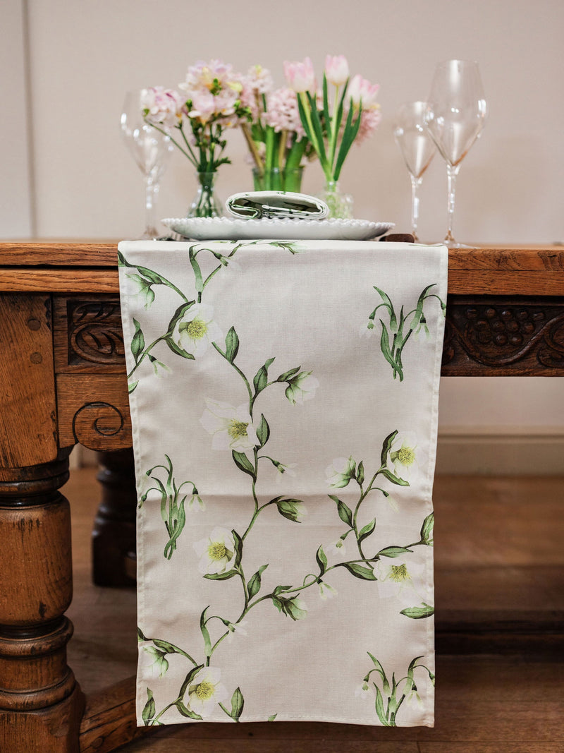 Snowdrop and Hellebore Table Runner