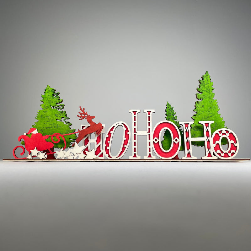 Ho Ho Ho Sign - Handmade Ornament