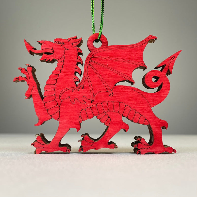 Welsh Dragon Bauble - Handmade Ornament