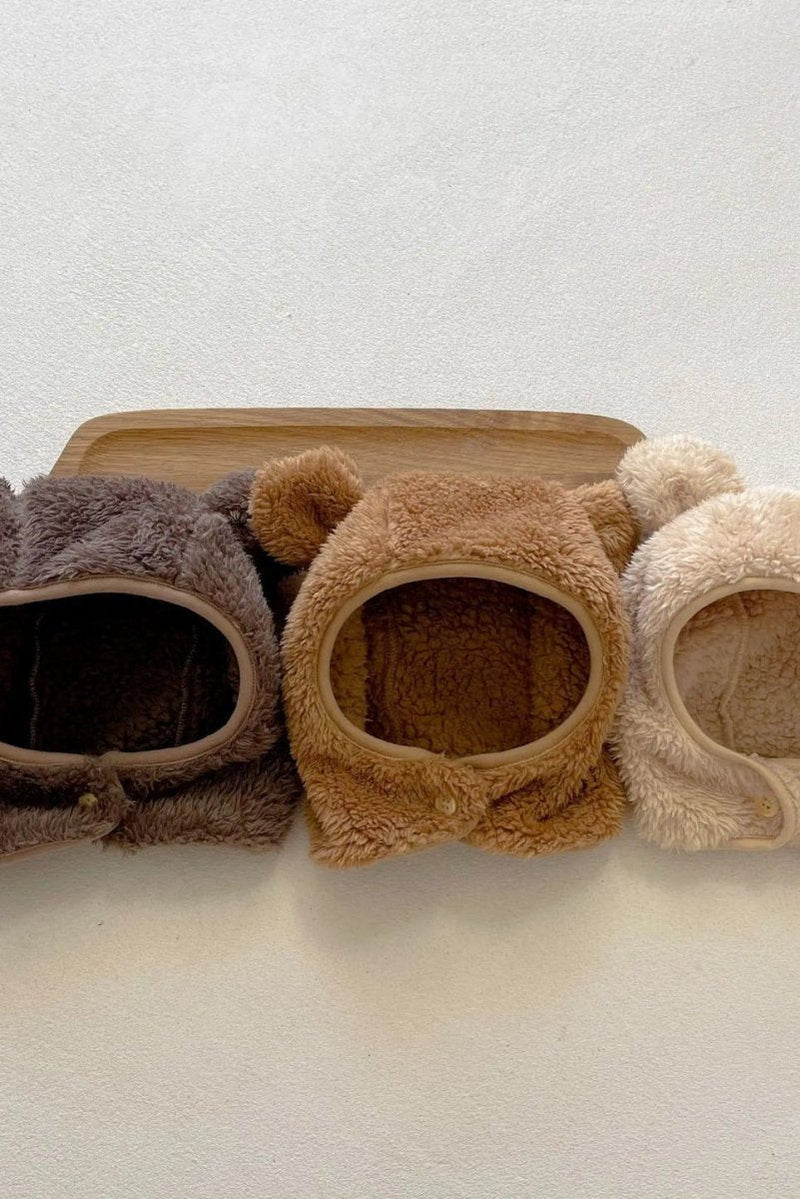 The Fur Bear Knitted Hooded Pramsuit