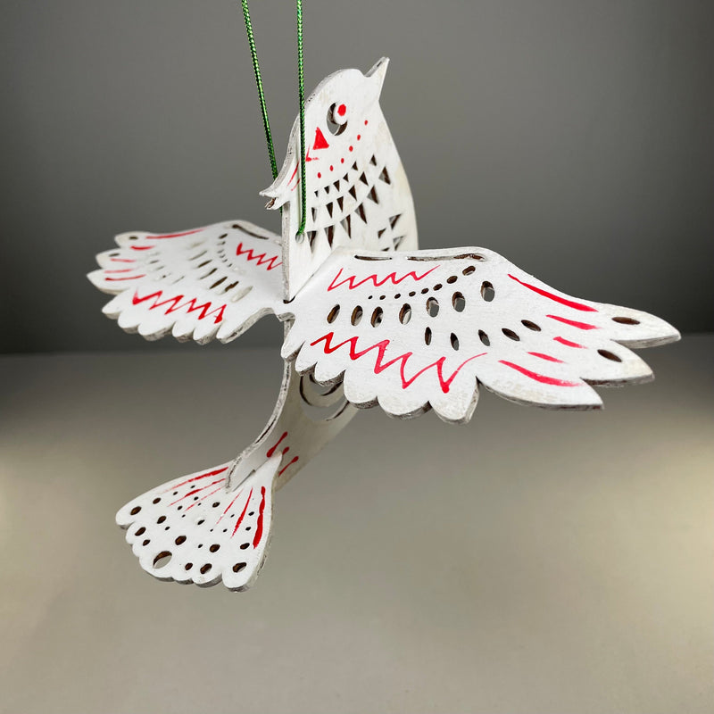 Christmas Bird Bauble - Handmade Ornament