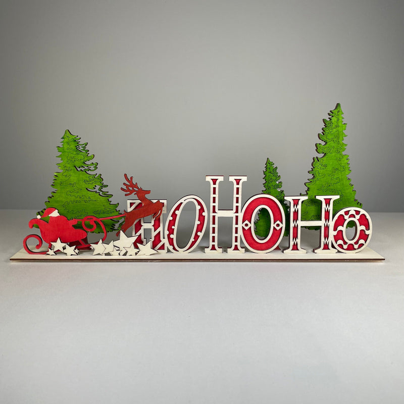 Ho Ho Ho Sign - Handmade Ornament