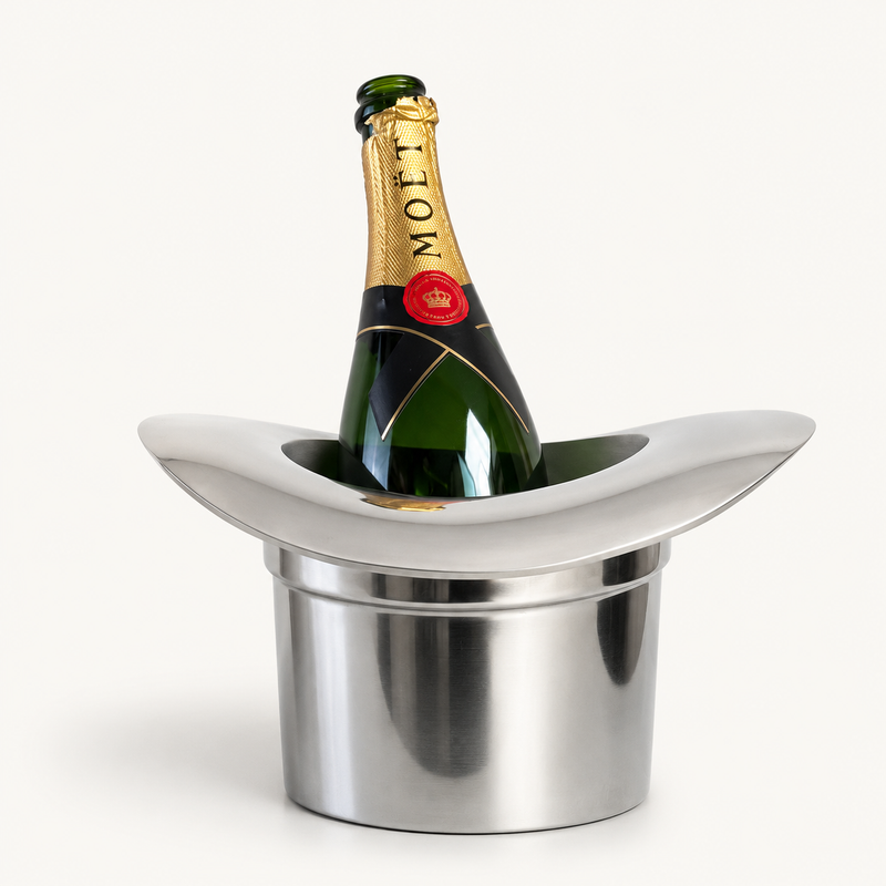 Top Hat ~ Solid Cast Champagne Ice Bucket - Wine Cooler