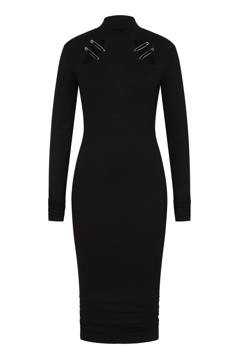 Necessary Evil Nyx Goth Midi Dress