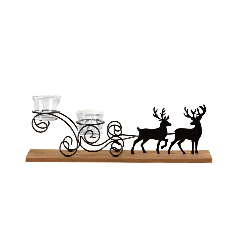 Reindeer 2pc Candle Holder
