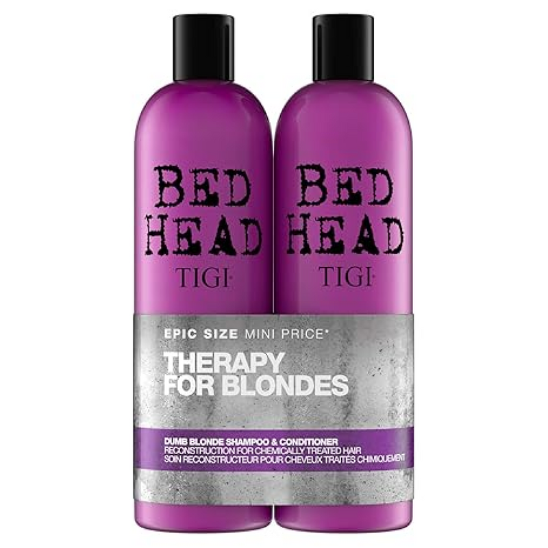 TIGI Bed Head Therapy for Blondes Dumb Blondes Gift Set (Shampoo 750ml  Conditioner 750ml)