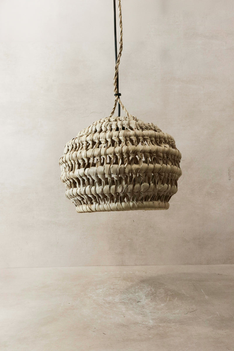 Handmade Palm leaf lamp shade, Mozambique - 12.1