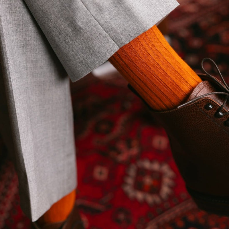 Burnt Orange Bamboo Socks