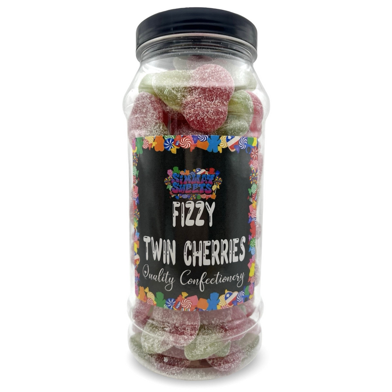 Fizzy Twin Cherries Retro Sweets Gift Jar - 690g