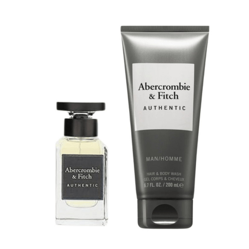 Abercrombie & Fitch Authentic Man Gift Set (Eau De Toilette Spray 50ml  Body wash 200ml)