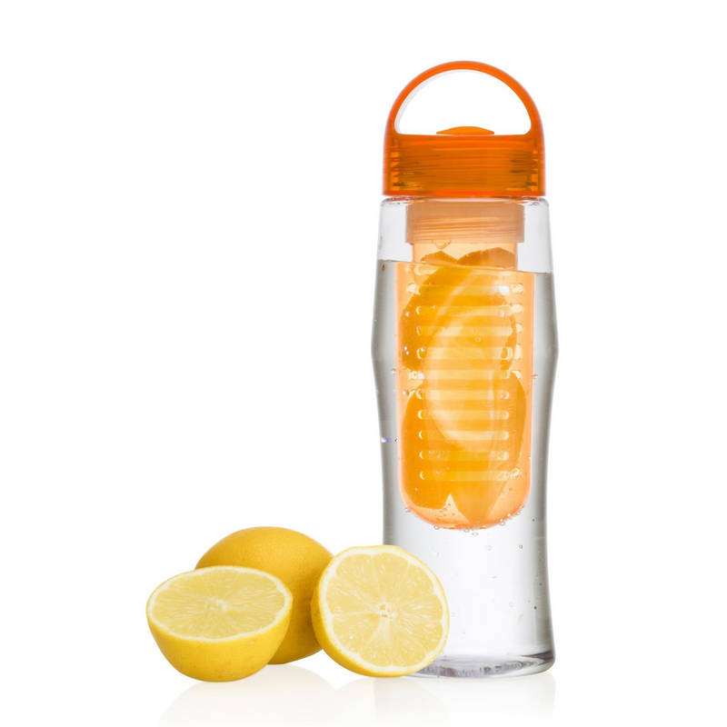 Vinsani Fruit Fuzer Water Bottle Fruit Infusion Infuser Aqua Hydration - Orange