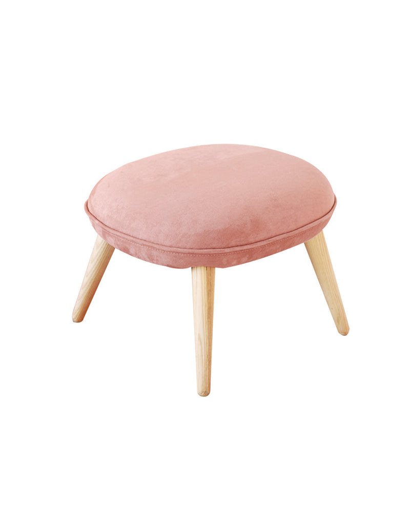 Blanche Velvet Kid Stool