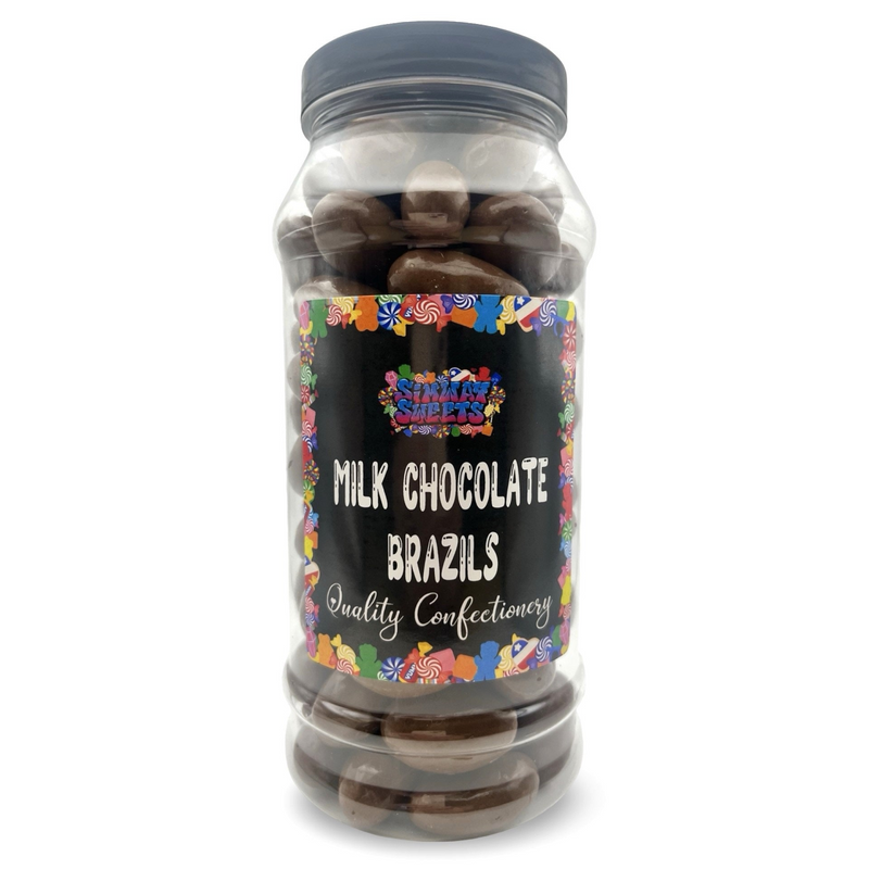 Milk Chocolate Brazil Nuts Choc Brazils Retro Sweets Gift Jar - 700g