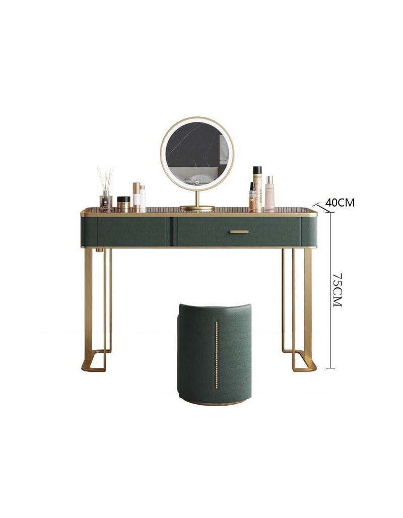 Casey-Lee Dressing Table with Mirror, Builtin Storage Box