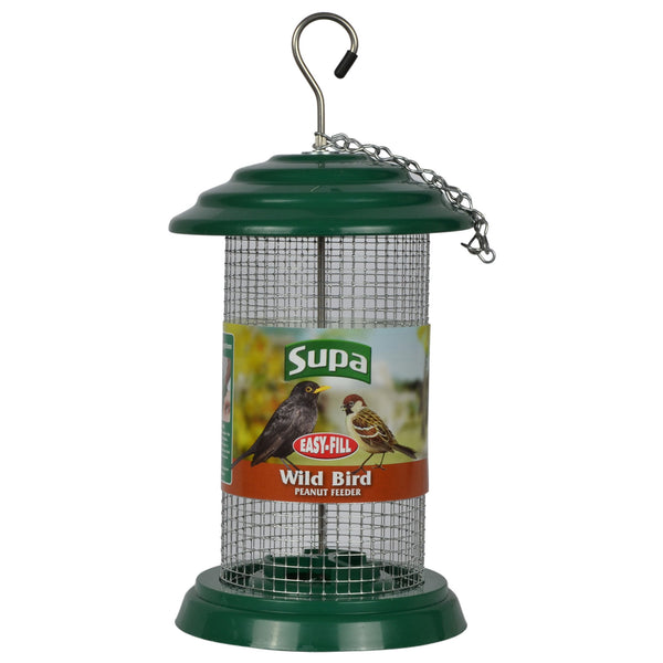 Supa Easy Fill Plastic Fortress Seed Feeder Green 20cm