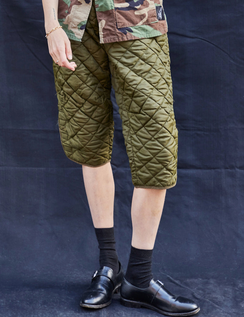 Cropped Quilted Trousers