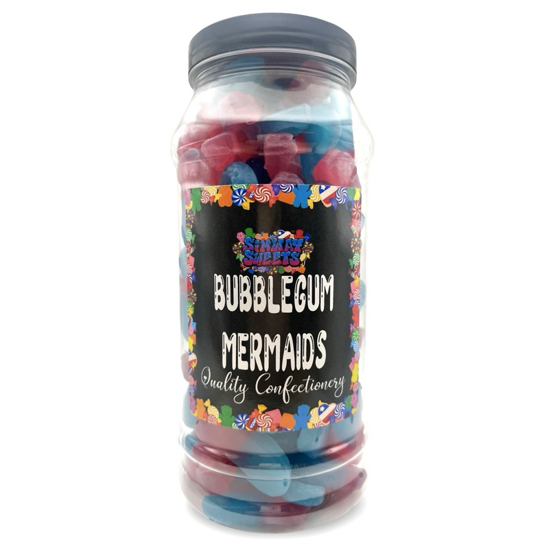 Bubblegum Mermaids Jelly Gummy Retro Sweets Gift Jar - 690g