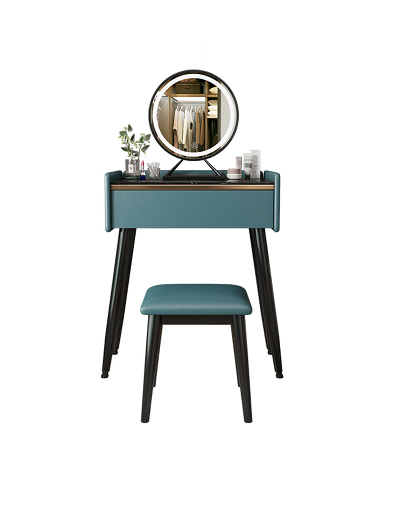 Tulip Dressing Table With LED Mirror And Stool