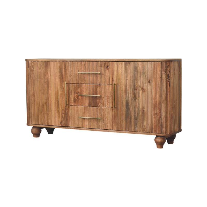 Artisan Furniture Solid Wood Montara Sideboard, 3 Drawers & 2 Doors, Brown