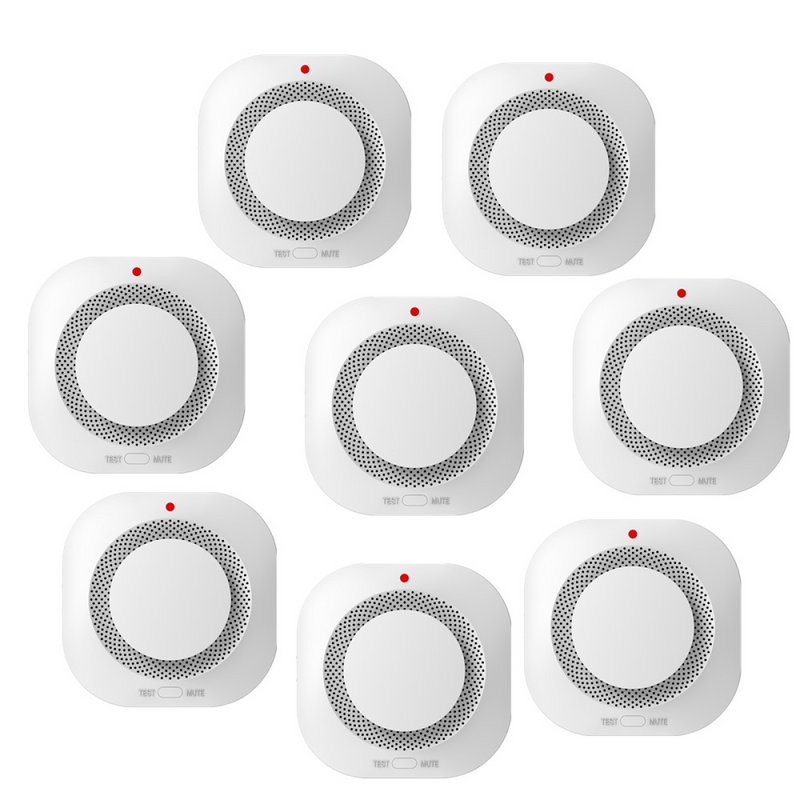 （8 Pack）Smoke Alarm Fire Protection Home Security System Smoke Alarm