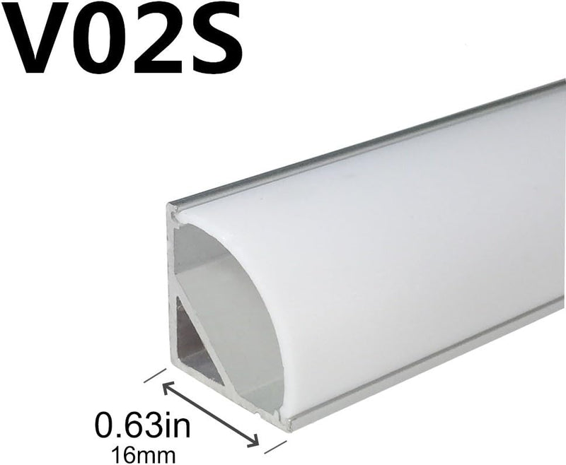 LED Aluminium Profile V Shape 1m 5 Pack Silver LED Strip Channel LightingWill
