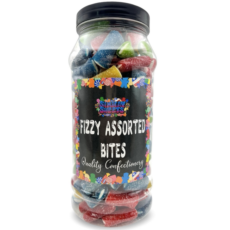 Fizzy Assorted Pencil Bites Sweets Gummy Jelly Retro Sweets Gift Jar - 650g