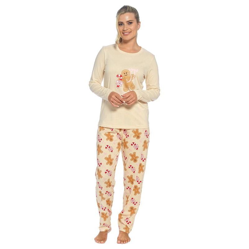 Women's Cotton Soft Pyjama Set with Elasticated Patterned Bottoms Ultimate Nightwear and Cosy Loungewear Multiple Sizes by Daisy Dreamer