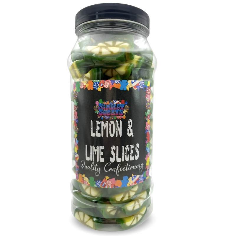 Lemon & Lime Slices Retro Gummy Sweets Gift Jar - 705g