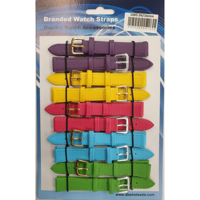 Leather Pastels Watch Straps Pk10 size 20mm 1005.04