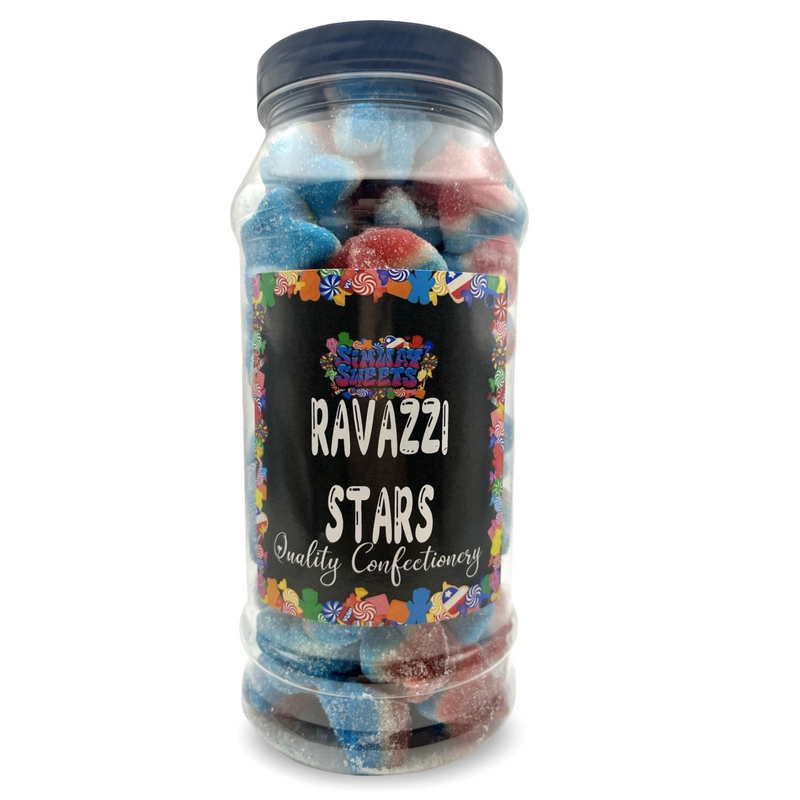 Ravazzi Fizzy Stars Retro Gummy Sweets Gift Jar - 670g