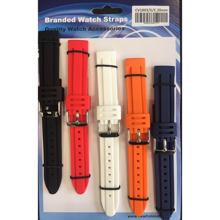 Heavy Duty rubber watch strap Multi-colour CV1003C-18