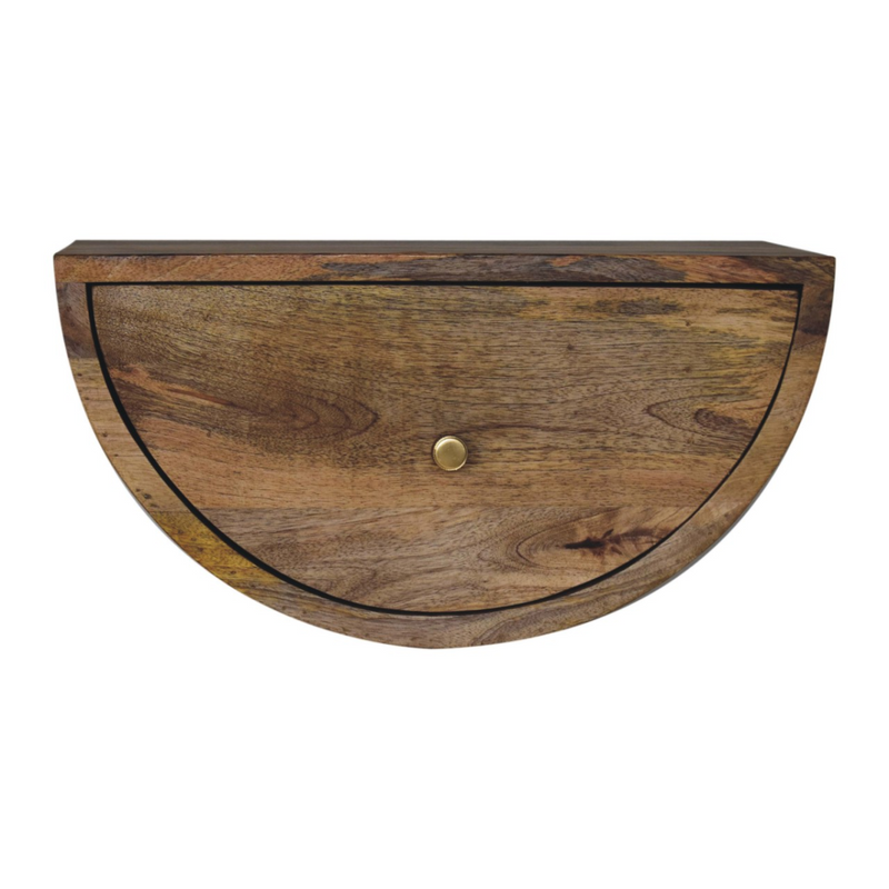 Artisan Furniture Solid Wood Crescent Floating Bedside