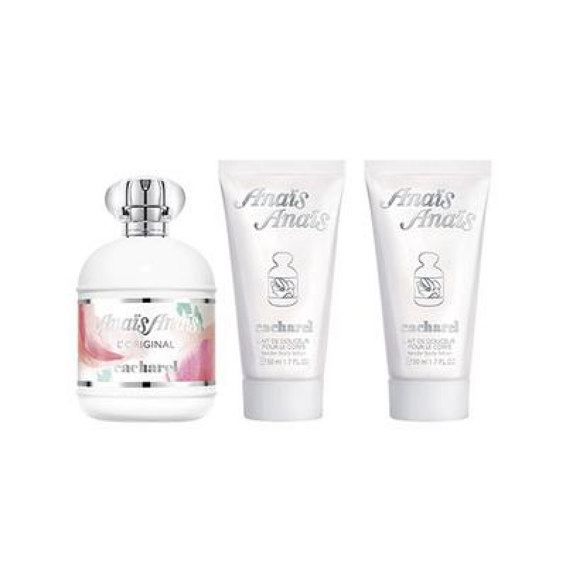 Cacharel Anais Anais Eau De Toilette Spray 100ml / Body Lotion 50ml x2