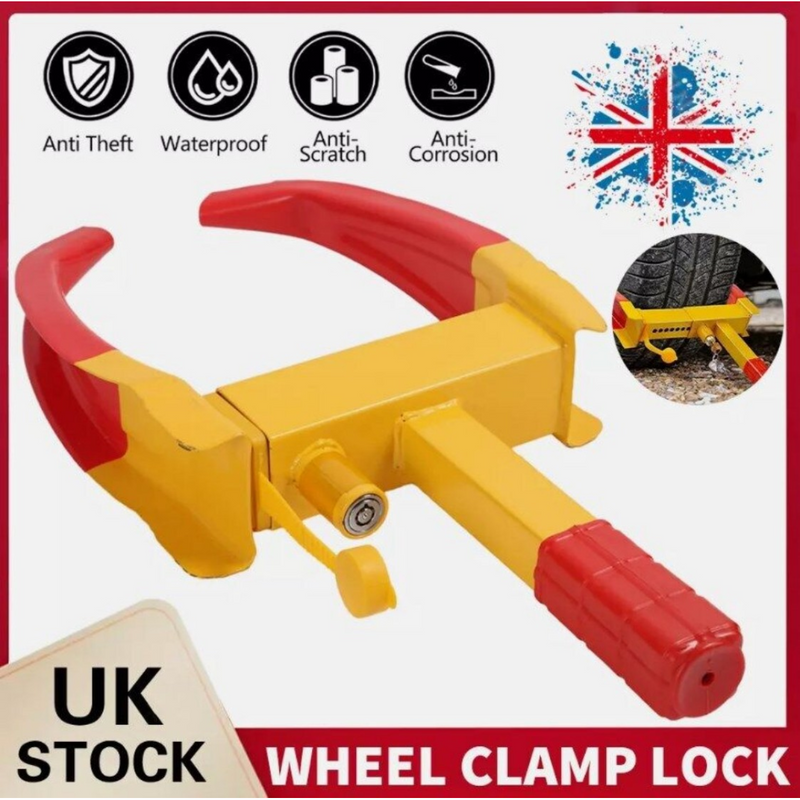 Heavy Duty Security Wheel Clamp Clamps Locks for Caravan Car Van Trailer Lock UK