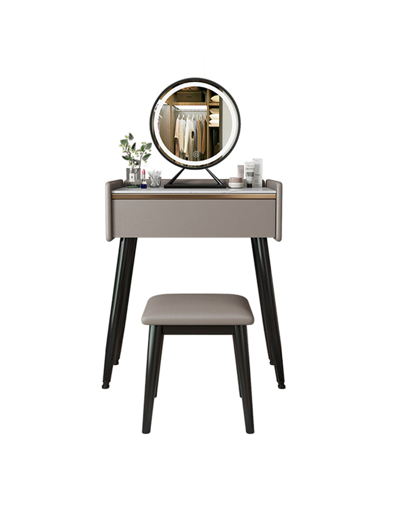 Tulip Dressing Table With LED Mirror And Stool