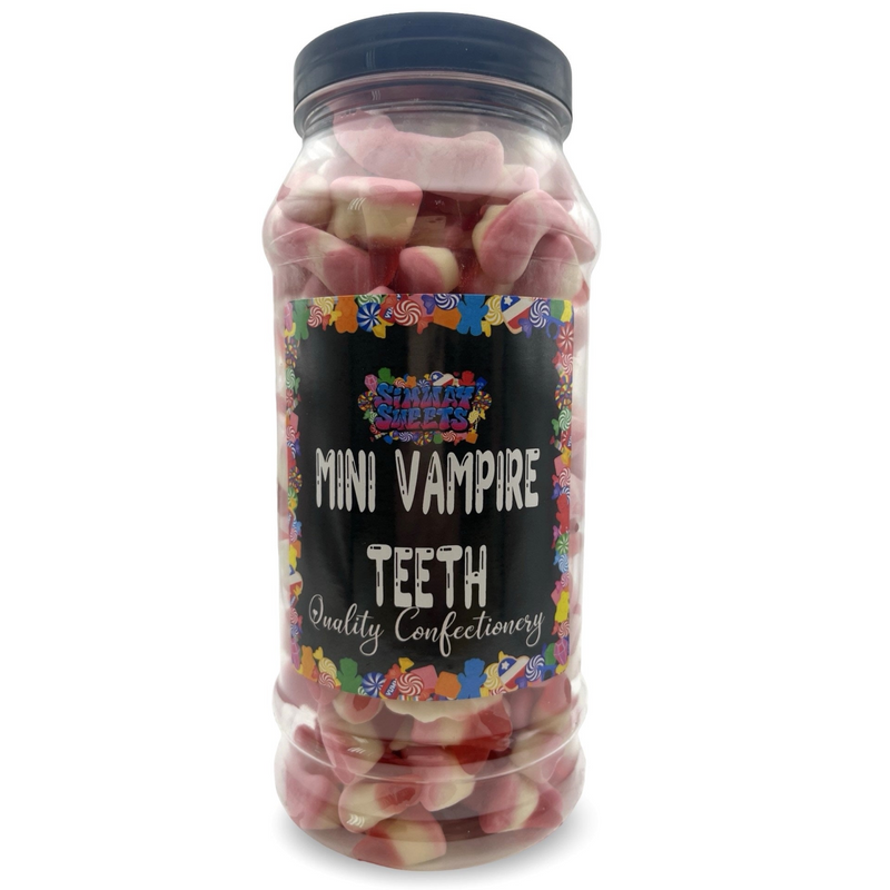 Mini Vampire Fangs Jelly Gummy Retro Sweets Gift Jar - 660g
